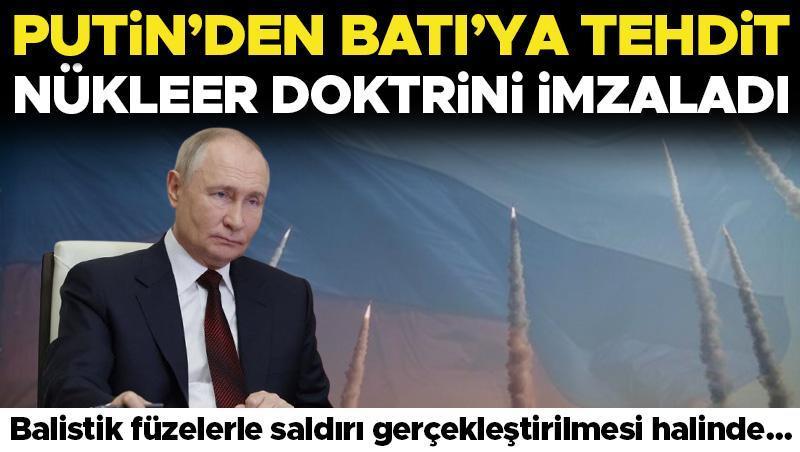 Putin’den Batı’ya tehdit! Nükleer doktrinini imzaladı: Balistik füzelerle saldırı gerçekleştirilmesi halinde…